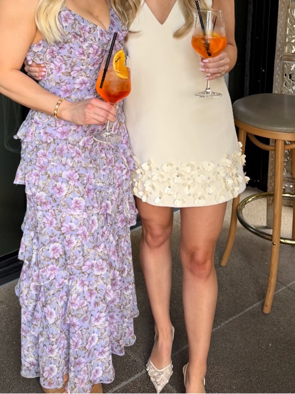 Lulu's Lavender Floral Ruffle Maxi Dress